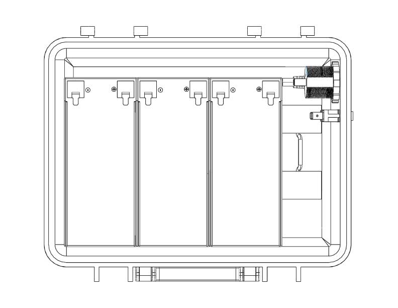 Portable Power Station with 5 Circuit Wireless Digital Switching System (batteries not included)