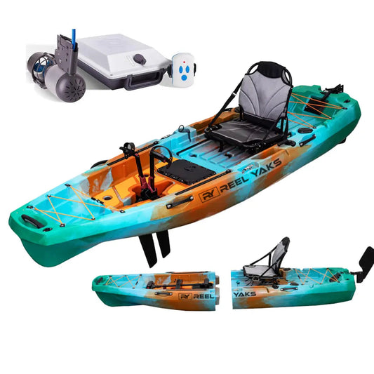 10ft Radar Modular Pedal Drive Fishing Kayak with Bixpy Trolling motor bundle